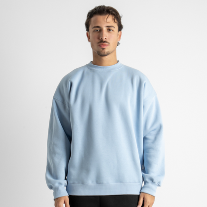 Drop Shoulder Sweatshirt - Light Blue