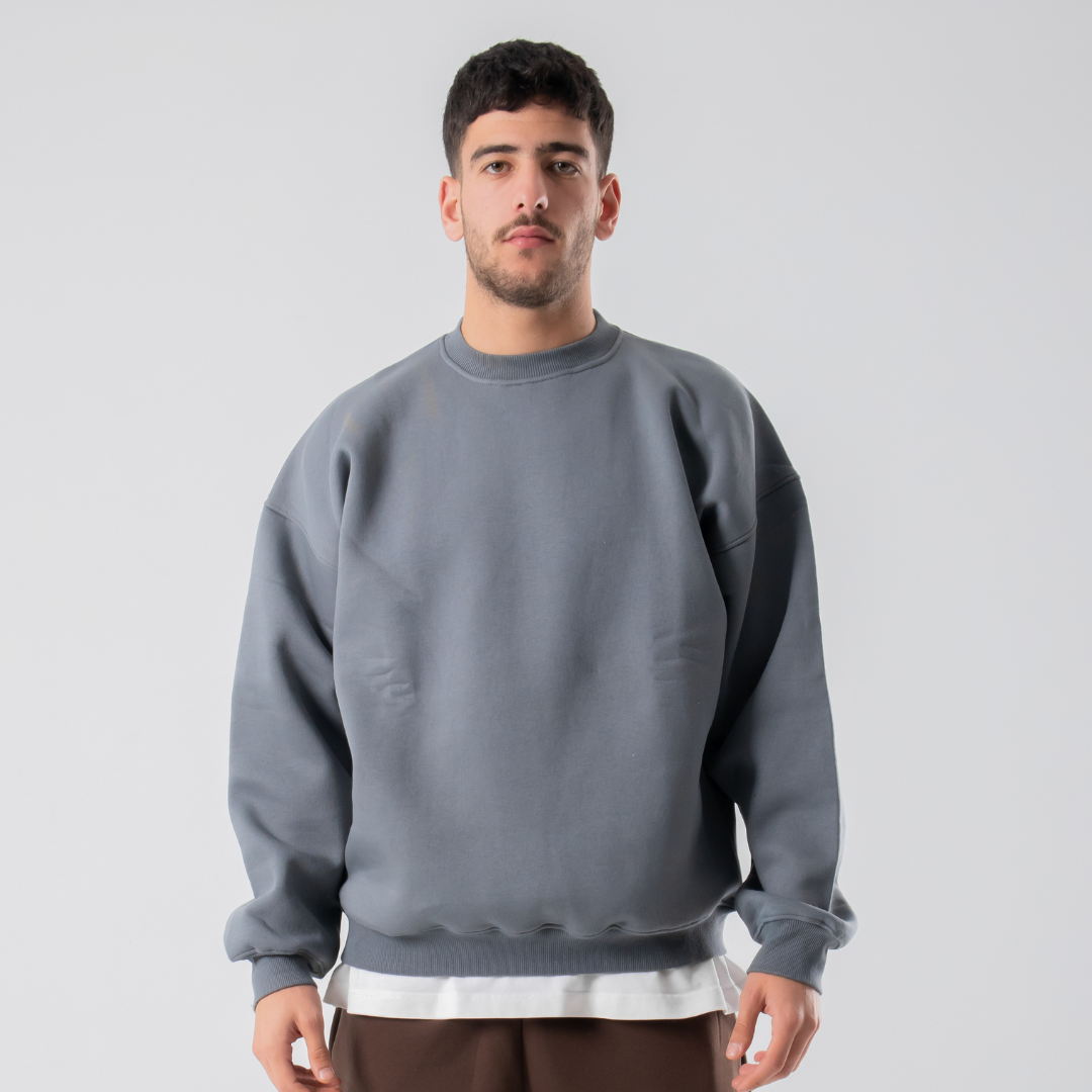 Drop Shoulder Sweatshirt - Grey