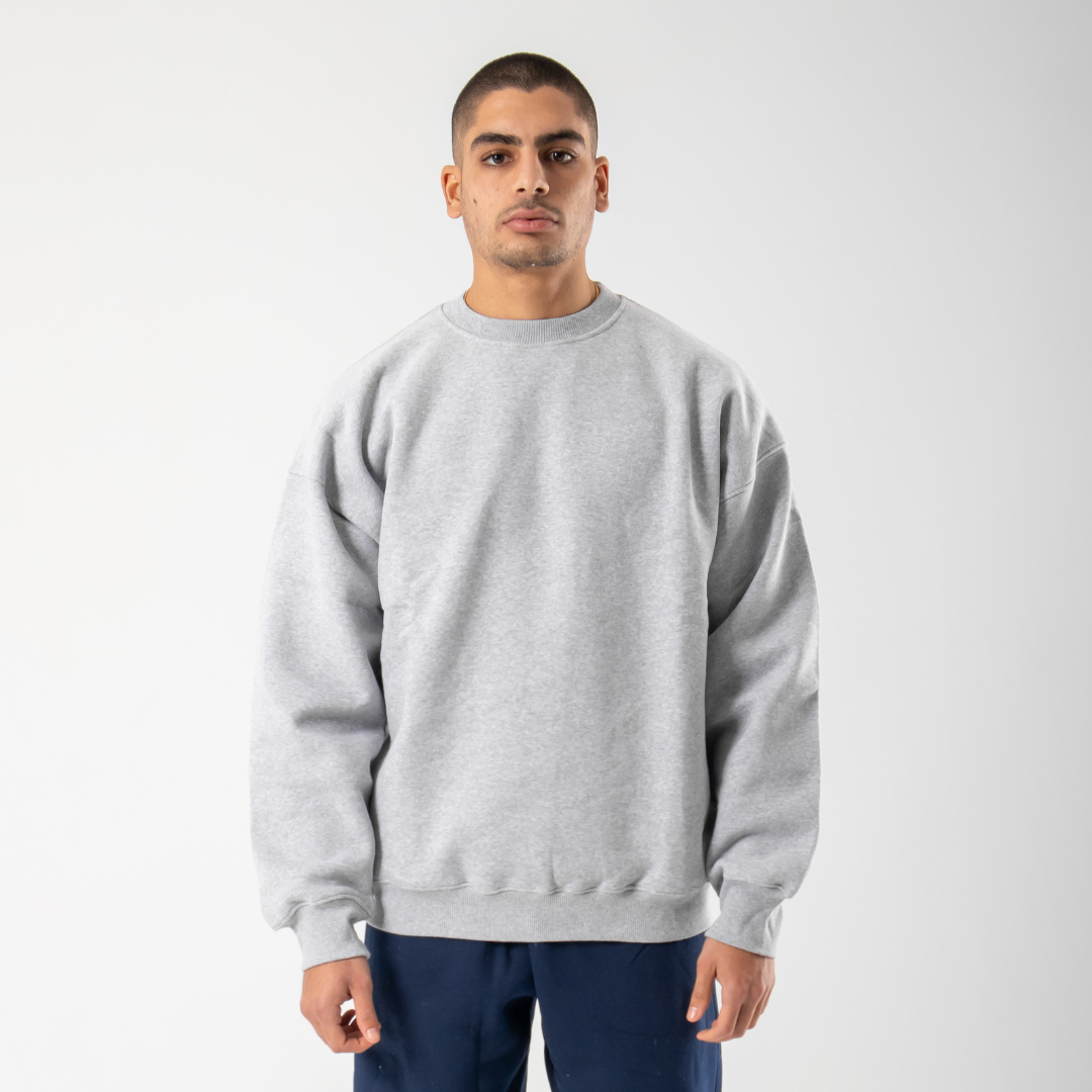 Drop Shoulder Sweatshirt - Light Grey