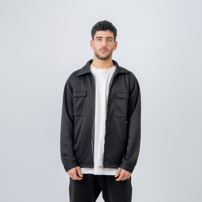 Overshirt with Pockets - Black