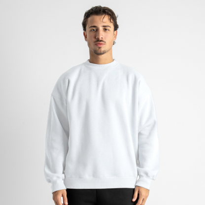 Drop Shoulder Sweatshirt - White