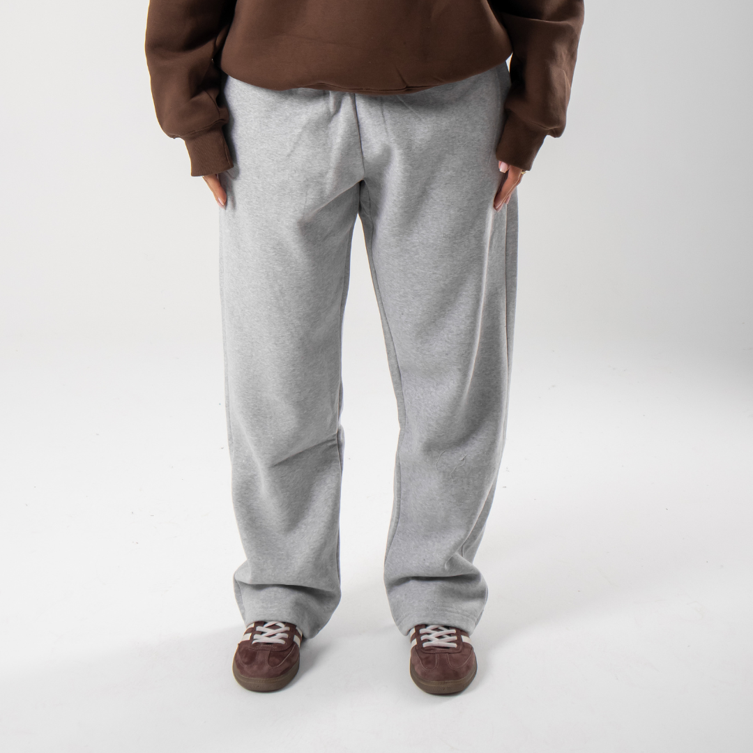 Straight Leg Sweatpants - Light Grey