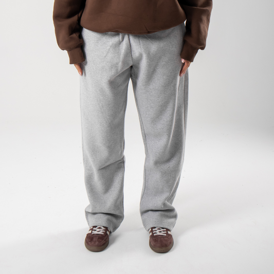 Straight Leg Sweatpants - Light Grey