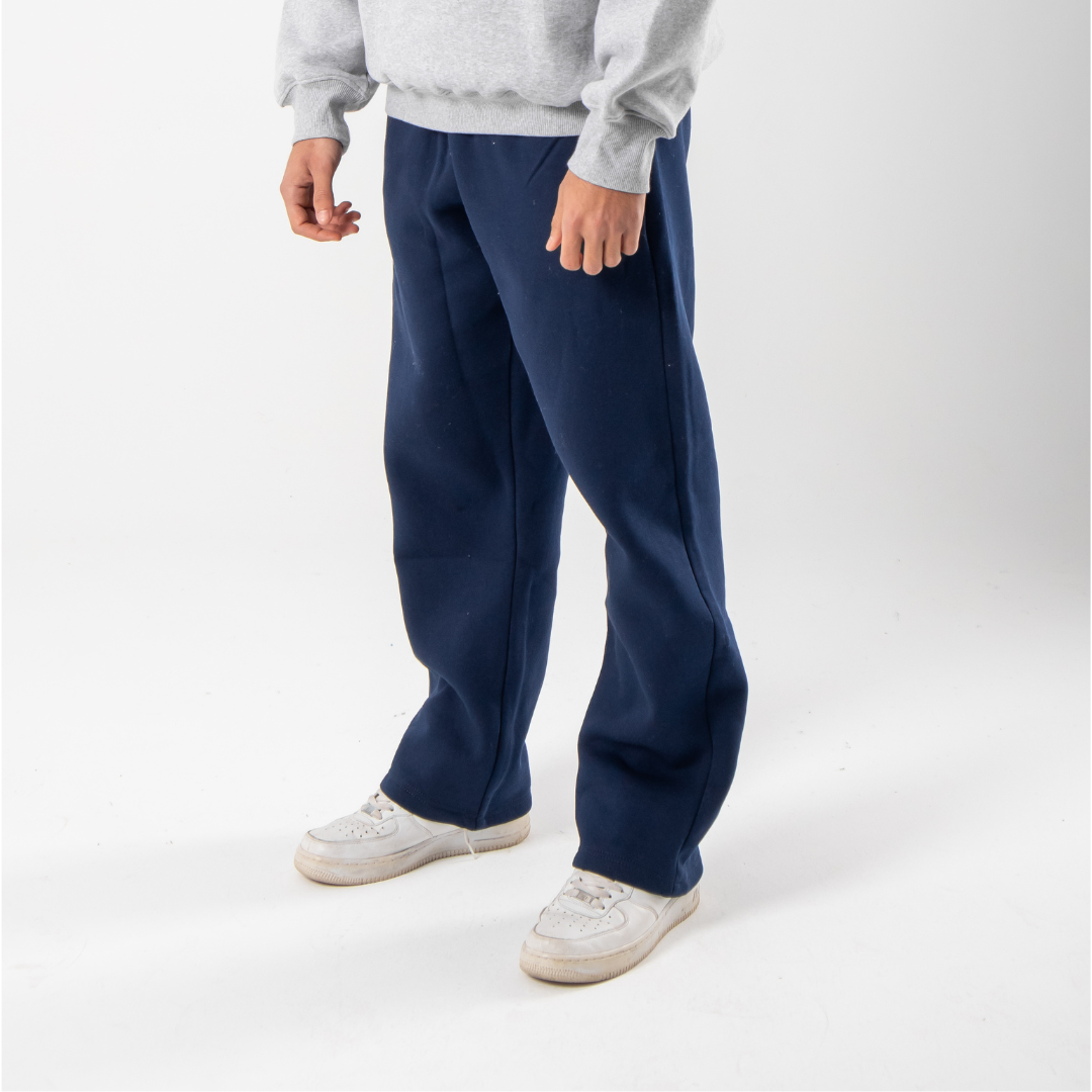 Straight Leg Sweatpants - Navy Blue