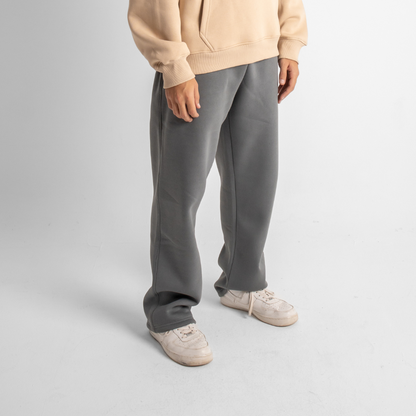 Relaxed Sweatpants Framed Pockets - Grey