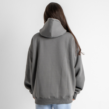 Drop Shoulder Hoodie - Grey