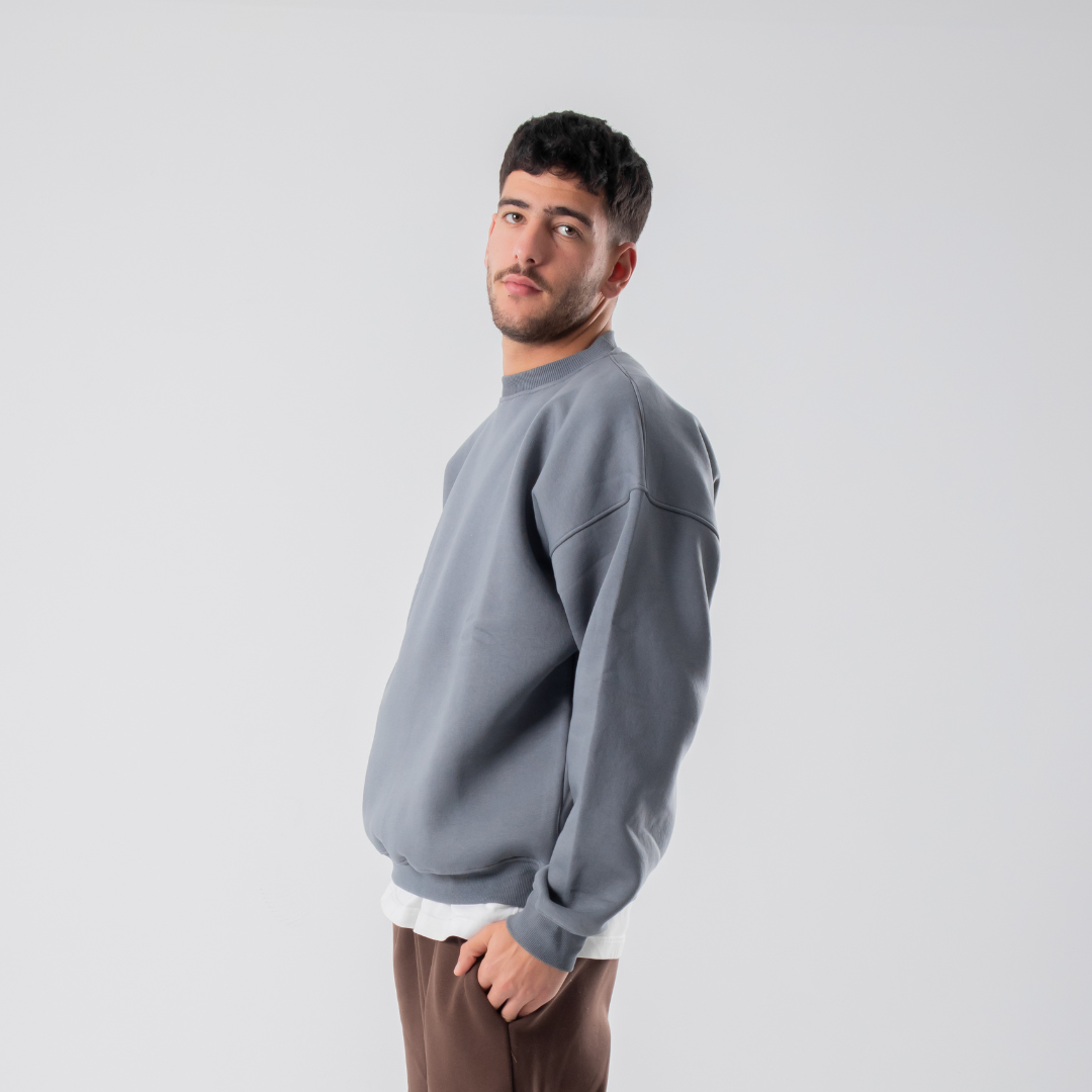 Drop Shoulder Sweatshirt - Grey