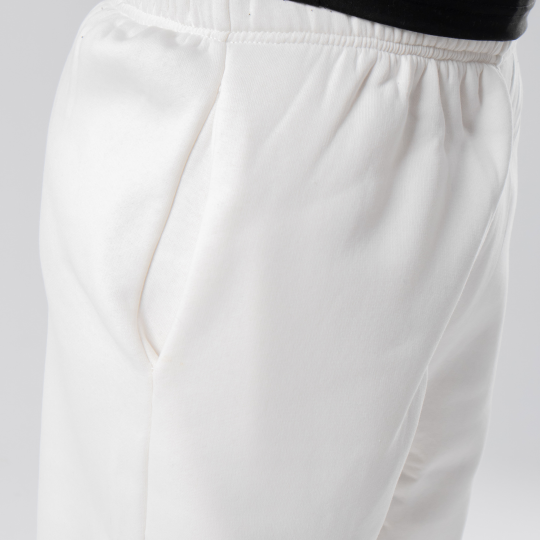 Straight Leg Sweatpants - White