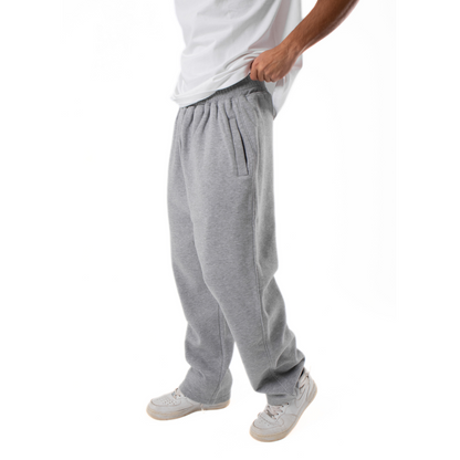 Relaxed Sweatpants Framed Pockets - Light Grey