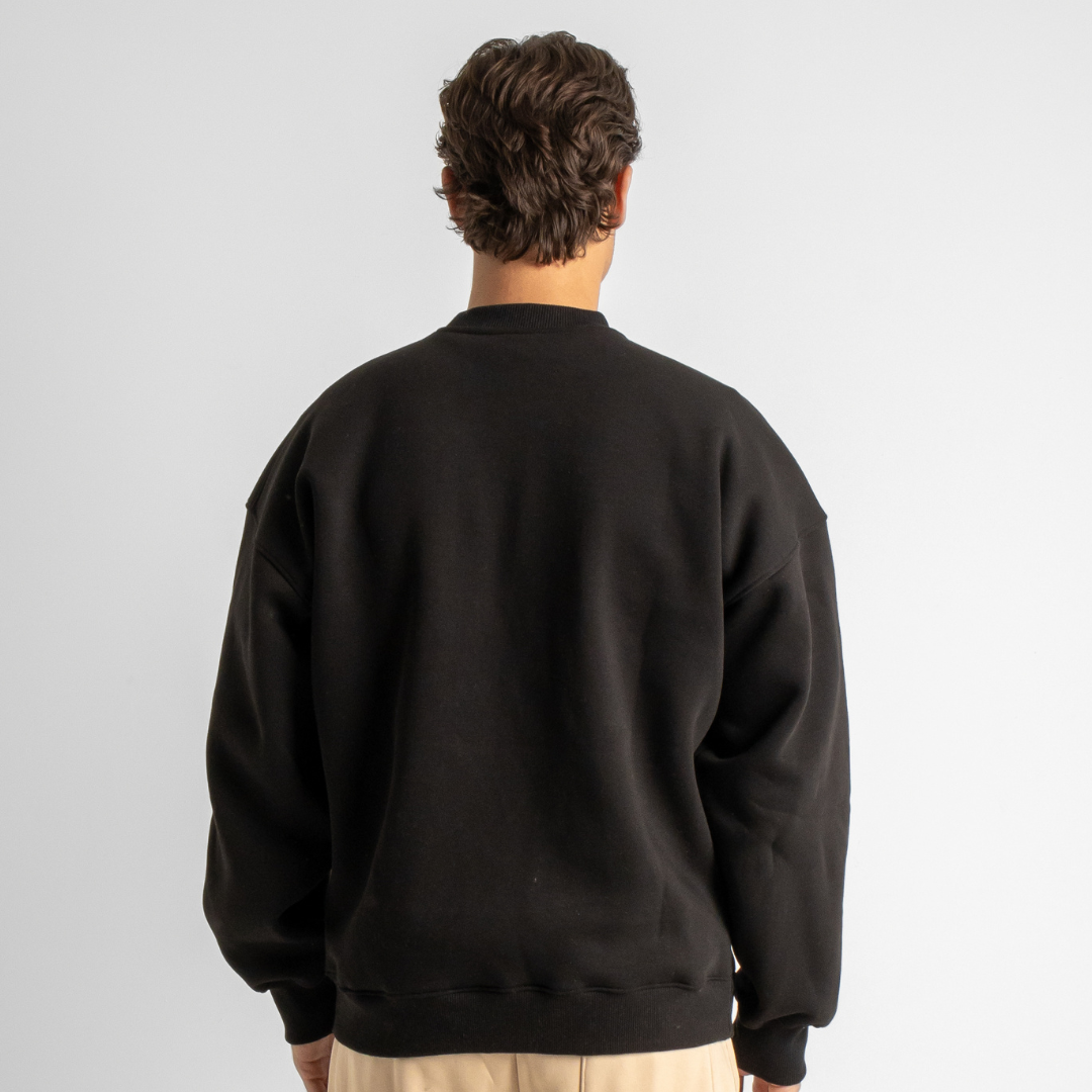 Drop Shoulder Sweatshirt - Black