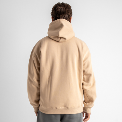 Drop Shoulder Hoodie - Beige