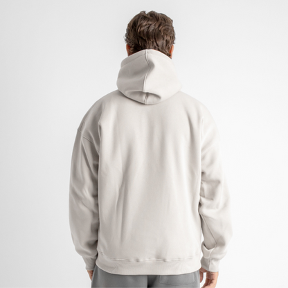 Drop Shoulder Hoodie - White