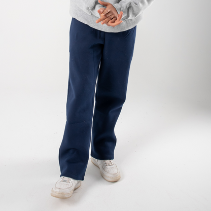 Straight Leg Sweatpants - Navy Blue