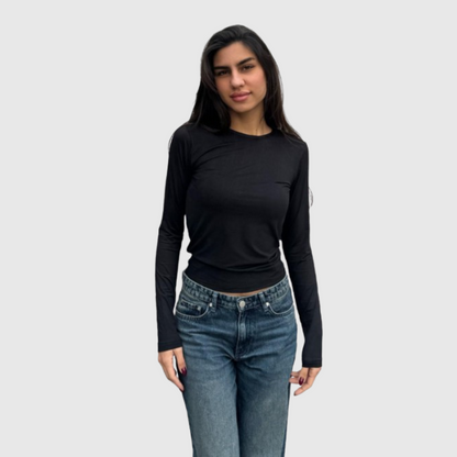 Long Sleeve Top - Black