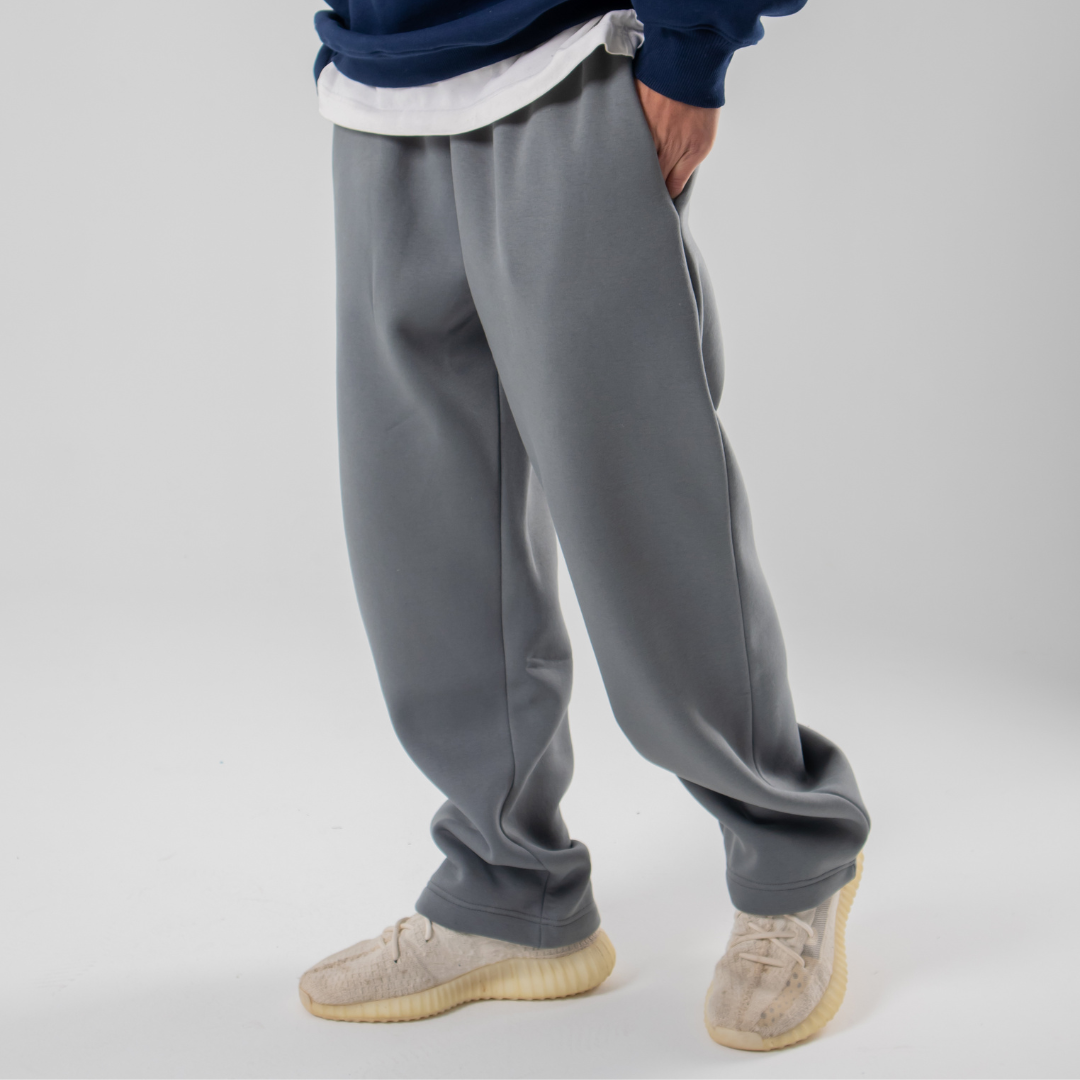 Straight Leg Sweatpants - Grey