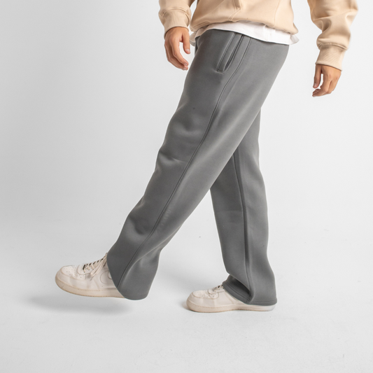 Relaxed Sweatpants Framed Pockets - Grey