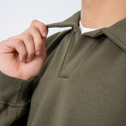 Polo Crewneck - Olive Green