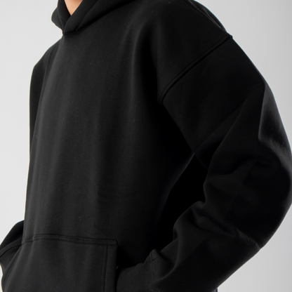 Drop Shoulder Hoodie - Black