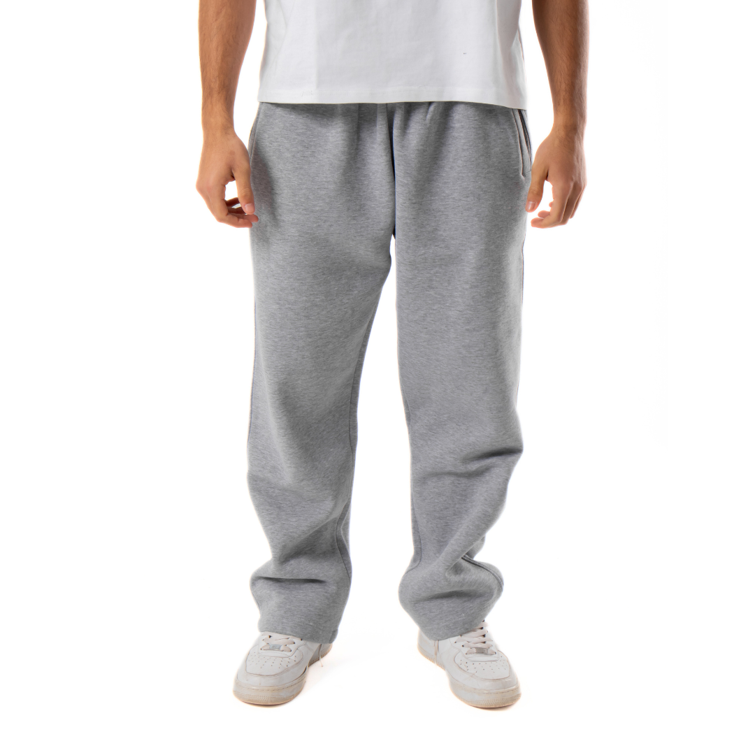 Relaxed Sweatpants Framed Pockets - Light Grey