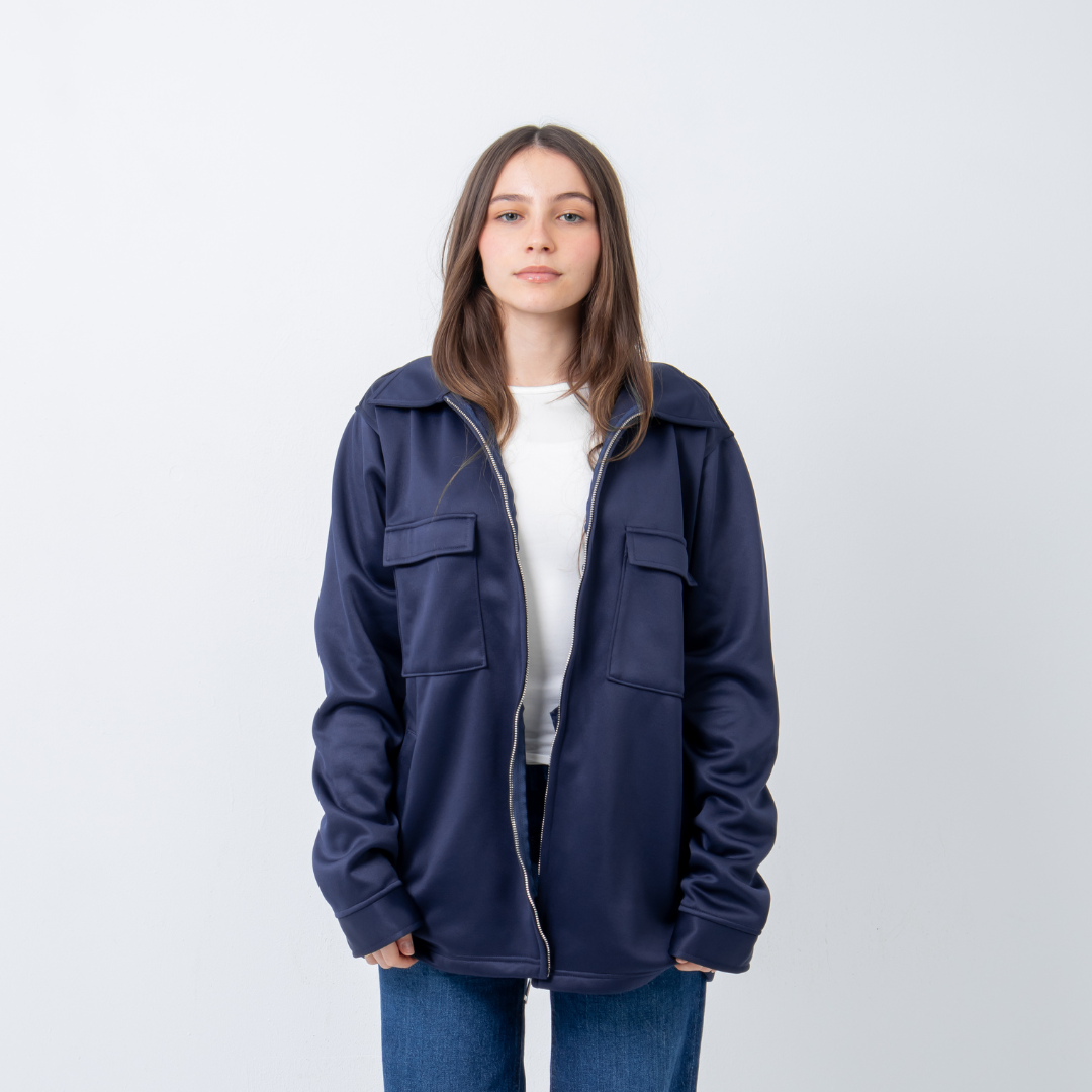 Overshirt with pockets - Navy