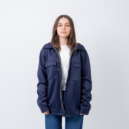 Overshirt with pockets - Navy