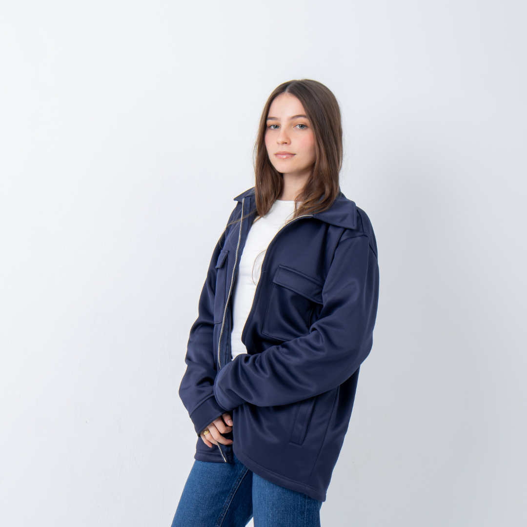 Overshirt with pockets - Navy